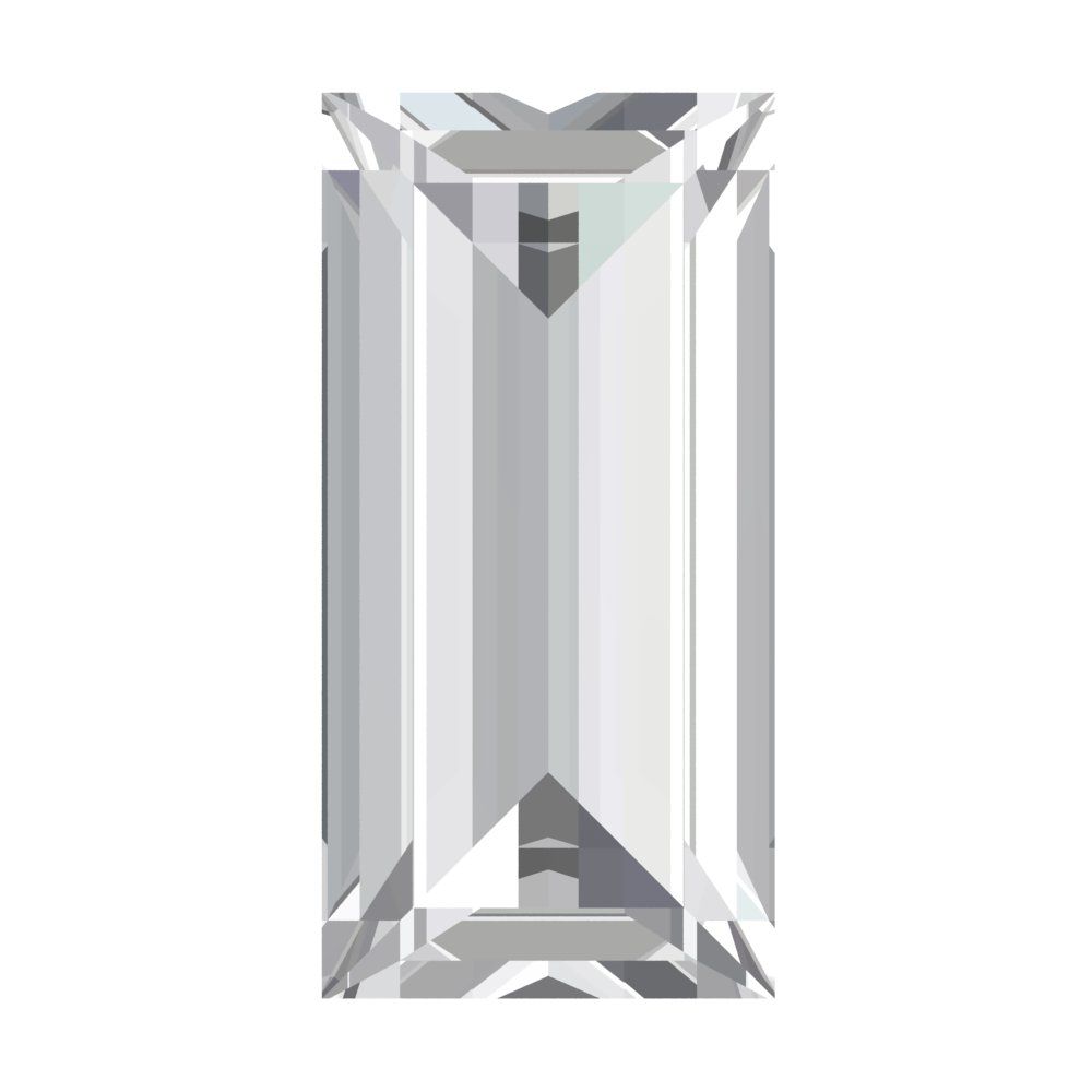 0.33 ct 5x3.5mm Baguette Cut Synthetic Clear Moissanite April Birthstone