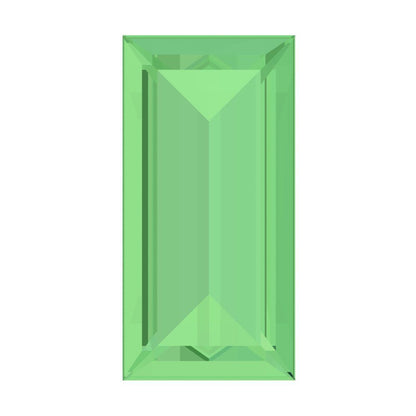 0.33 ct 5x3.5mm Baguette Cut Simulated Light Green August Birthstone