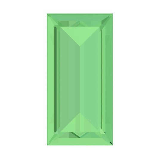 0.33 ct 5x3.5mm Baguette Cut Simulated Light Green August Birthstone