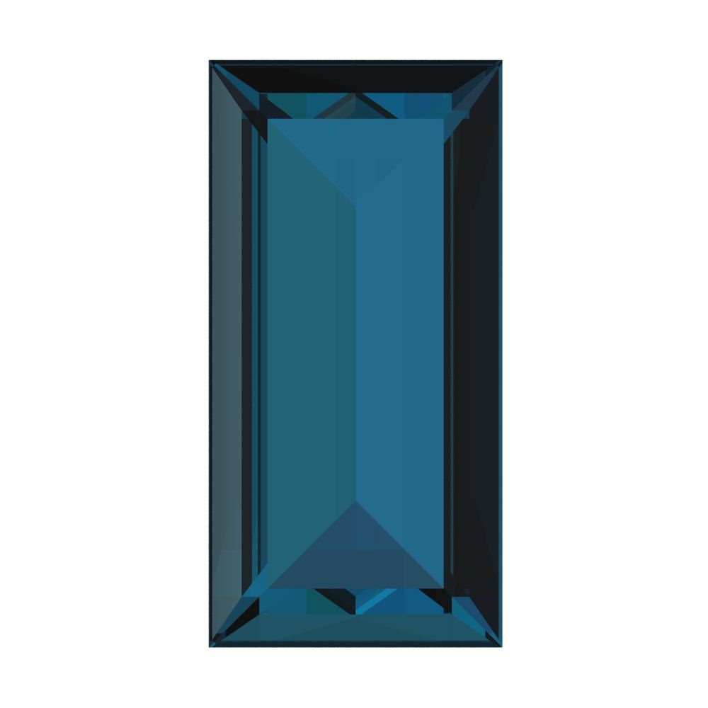 0.33 ct 5x3.5mm Baguette Cut Natural london blue topaz September Birthstone