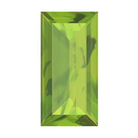0.33 ct 5x3.5mm Baguette Cut Natural Green Peridot August Birthstone