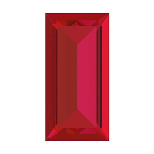 0.33 ct 5x3.5mm Baguette Cut Simulated Pink Ruby July Birthstone