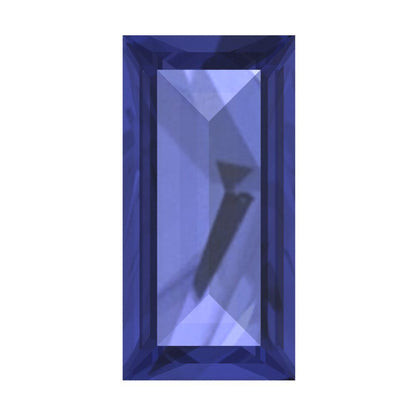 0.33 ct 5x3.5mm Baguette Cut Simulated Blue Tanzanite September Birthstone