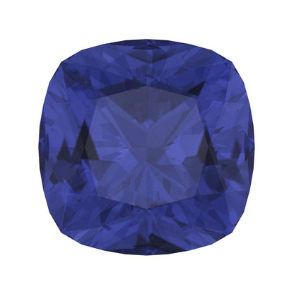 1 to 3 ct Cushion Cut VVS1 Simulated Blue Tanzanite September Birthstone