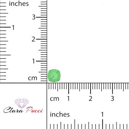 1 to 3 ct Cushion Cut VVS1 Simulated Light Green August Birthstone