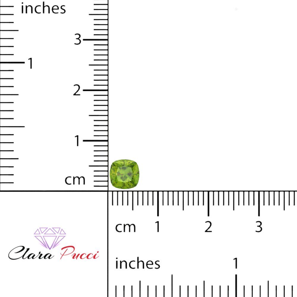 1 to 3 ct Cushion Cut VVS1 Natural Green Peridot August Birthstone