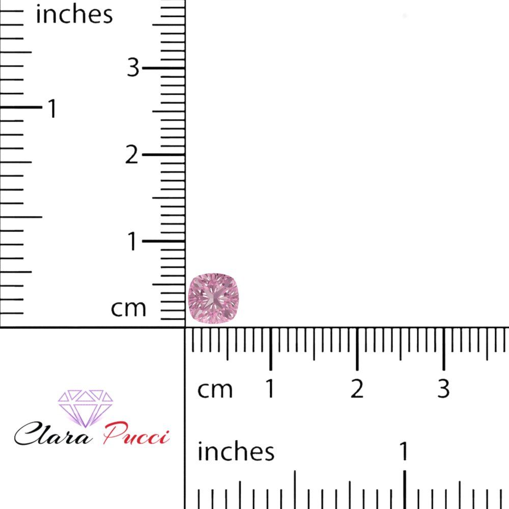 1 to 3 ct Cushion Cut VVS1 Simulated Pink October Birthstone