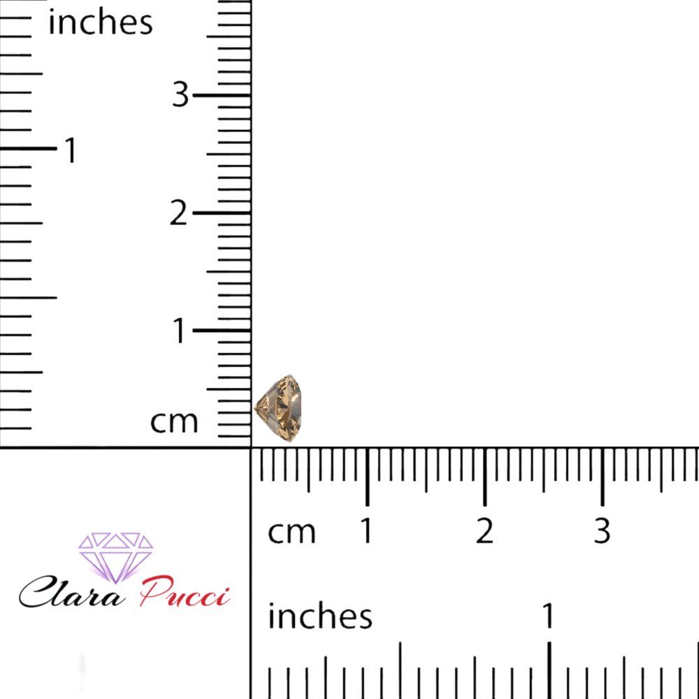 1 to 3 ct Cushion Cut VVS1 Simulated Brown Champagne November Birthstone