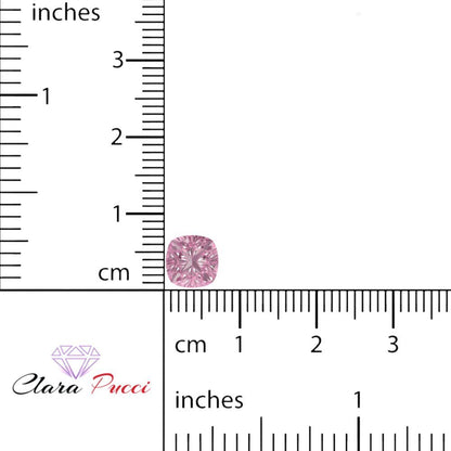 1 to 3 ct Cushion Cut VVS1 Simulated Pink October Birthstone