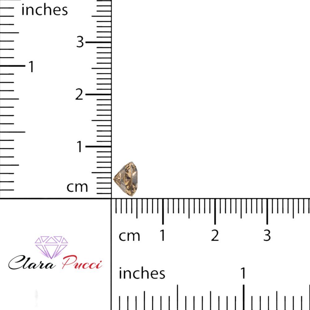 1 to 3 ct Cushion Cut VVS1 Simulated Brown Champagne November Birthstone