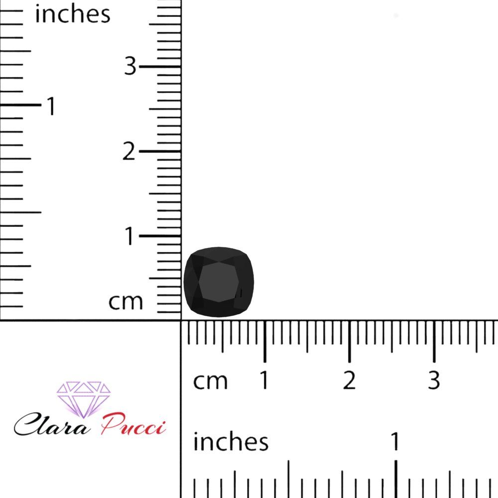 1 to 3 ct Cushion Cut VVS1 Natural Black Onyx December Birthstone