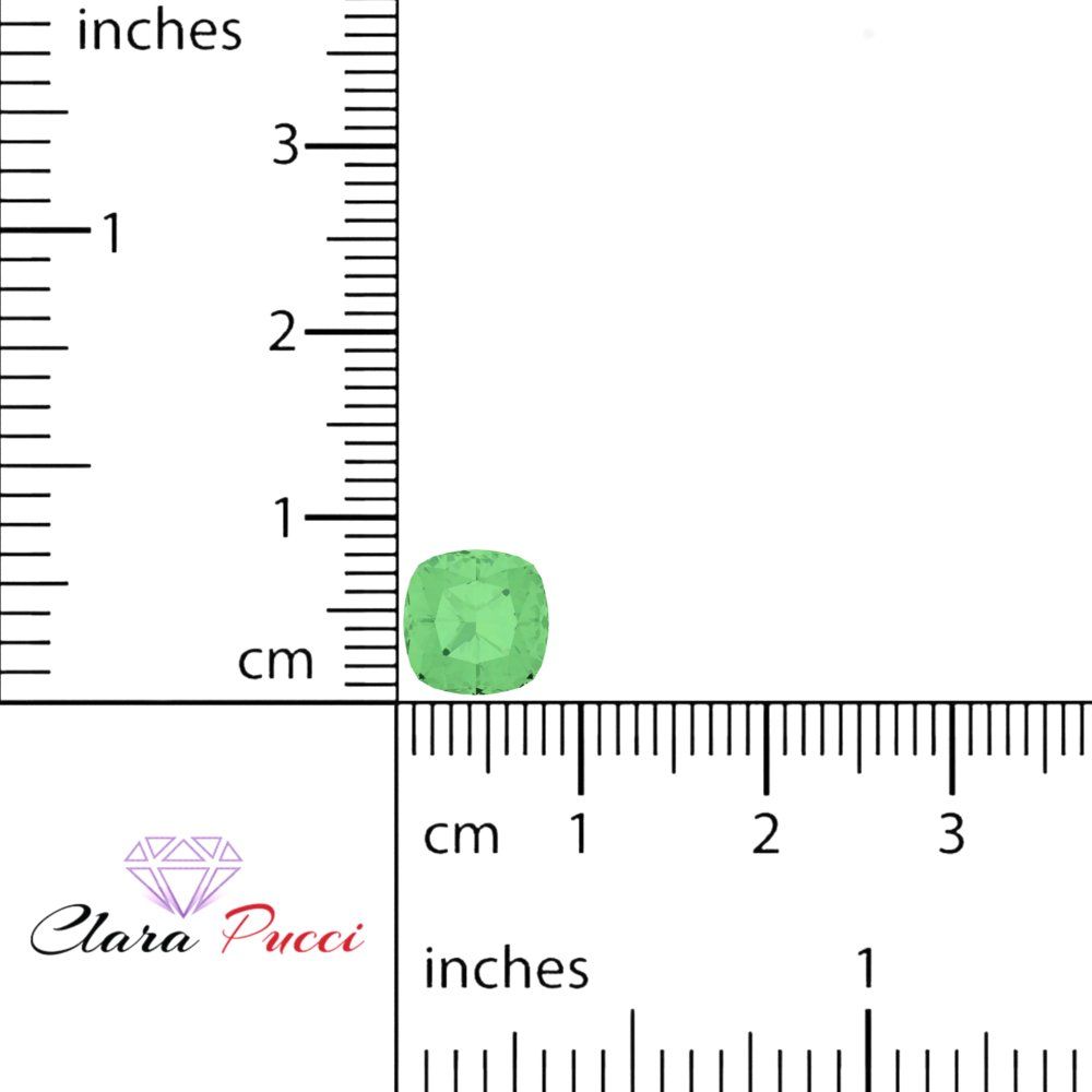1 to 3 ct Cushion Cut VVS1 Simulated Light Green August Birthstone