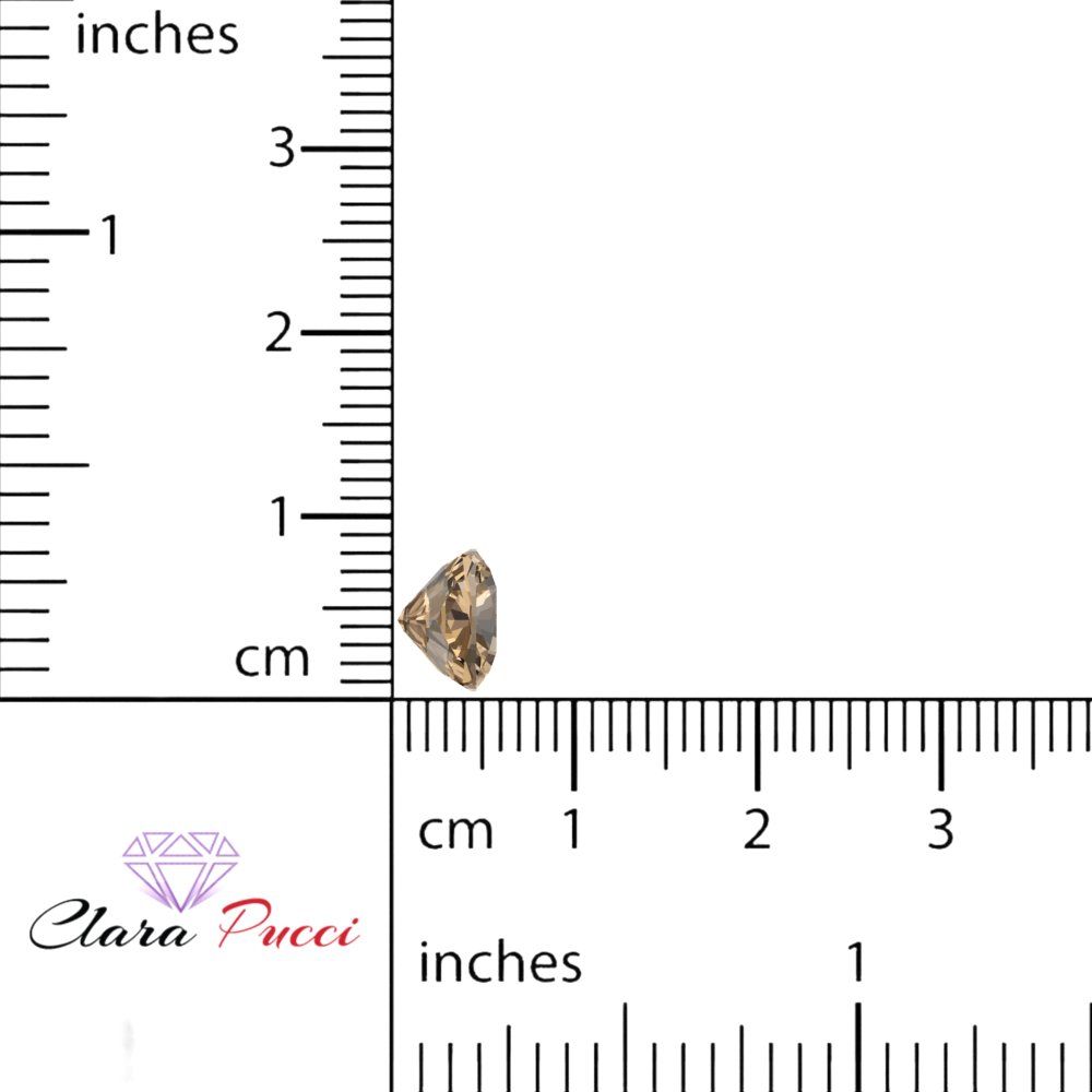 1 to 3 ct Cushion Cut VVS1 Simulated Brown Champagne November Birthstone