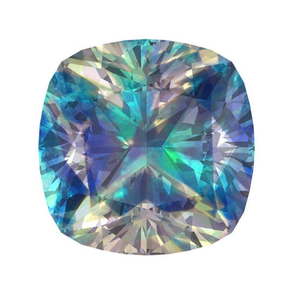 1 to 3 ct Cushion Cut VVS1 Synthetic Blue moissanite September Birthstone