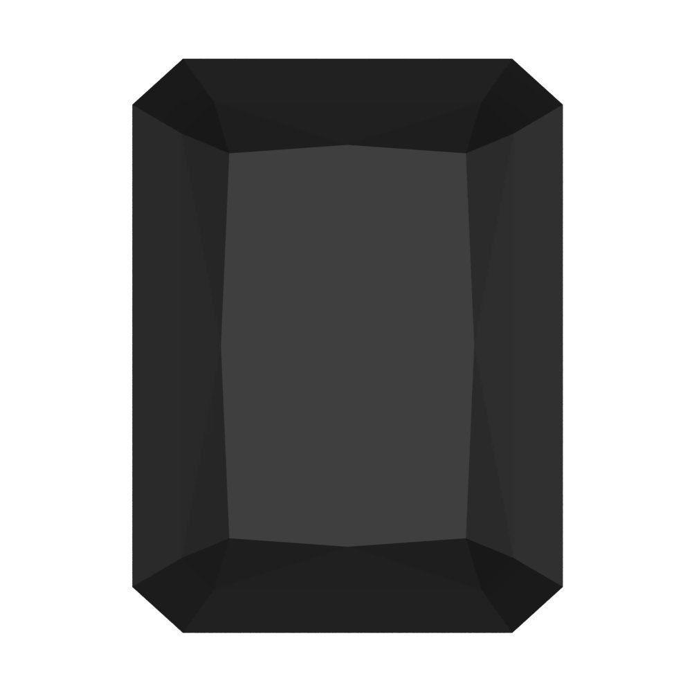 0.5 to 3 ct Emerald Cut VVS1 Natural Black Onyx December Birthstone
