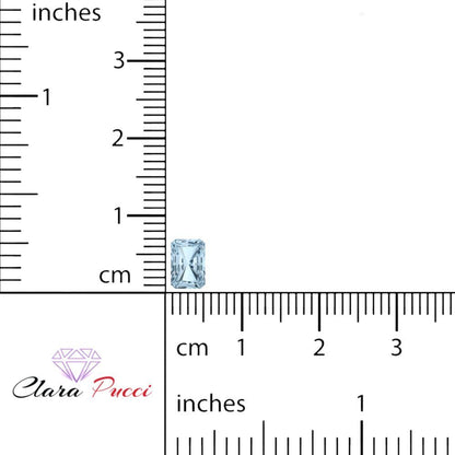 0.5 to 3 ct Emerald Cut VVS1 Natural Swiss blue topaz March Birthstone