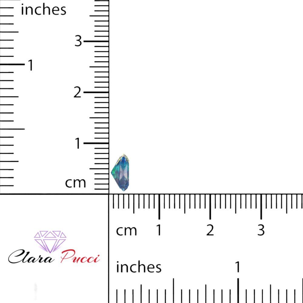 0.5 to 3 ct Emerald Cut VVS1 Synthetic Blue moissanite September Birthstone