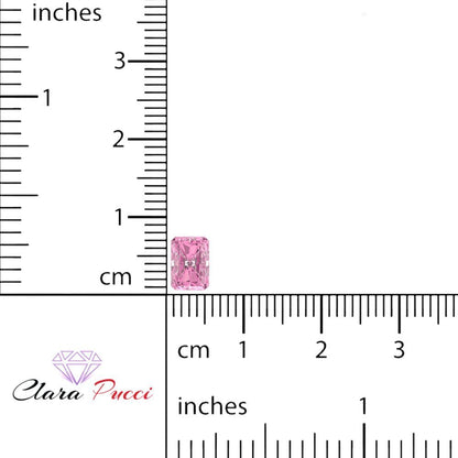 0.5 to 3 ct Emerald Cut VVS1 Simulated Pink October Birthstone