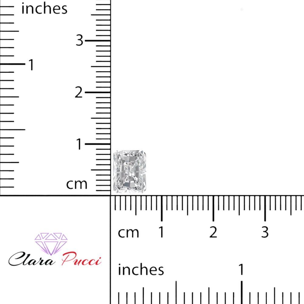 0.5 to 3 ct Emerald Cut VVS1 Simulated Clear April Birthstone