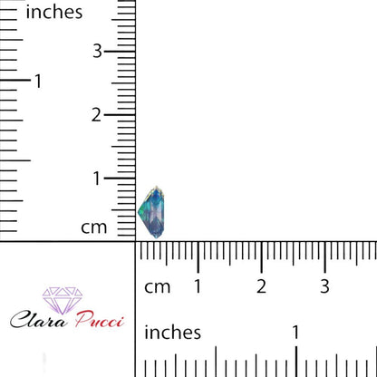 0.5 to 3 ct Emerald Cut VVS1 Synthetic Blue moissanite September Birthstone