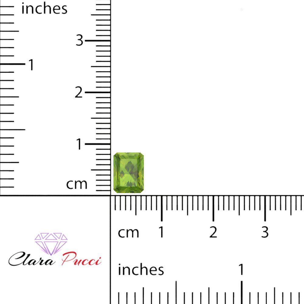 0.5 to 3 ct Emerald Cut VVS1 Natural Green Peridot August Birthstone