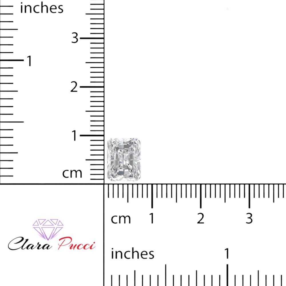 0.5 to 3 ct Emerald Cut VVS1 Synthetic Clear White sapphire April Birthstone