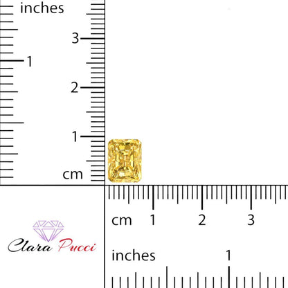 0.5 to 3 ct Emerald Cut VVS1 Simulated Yellow November Birthstone