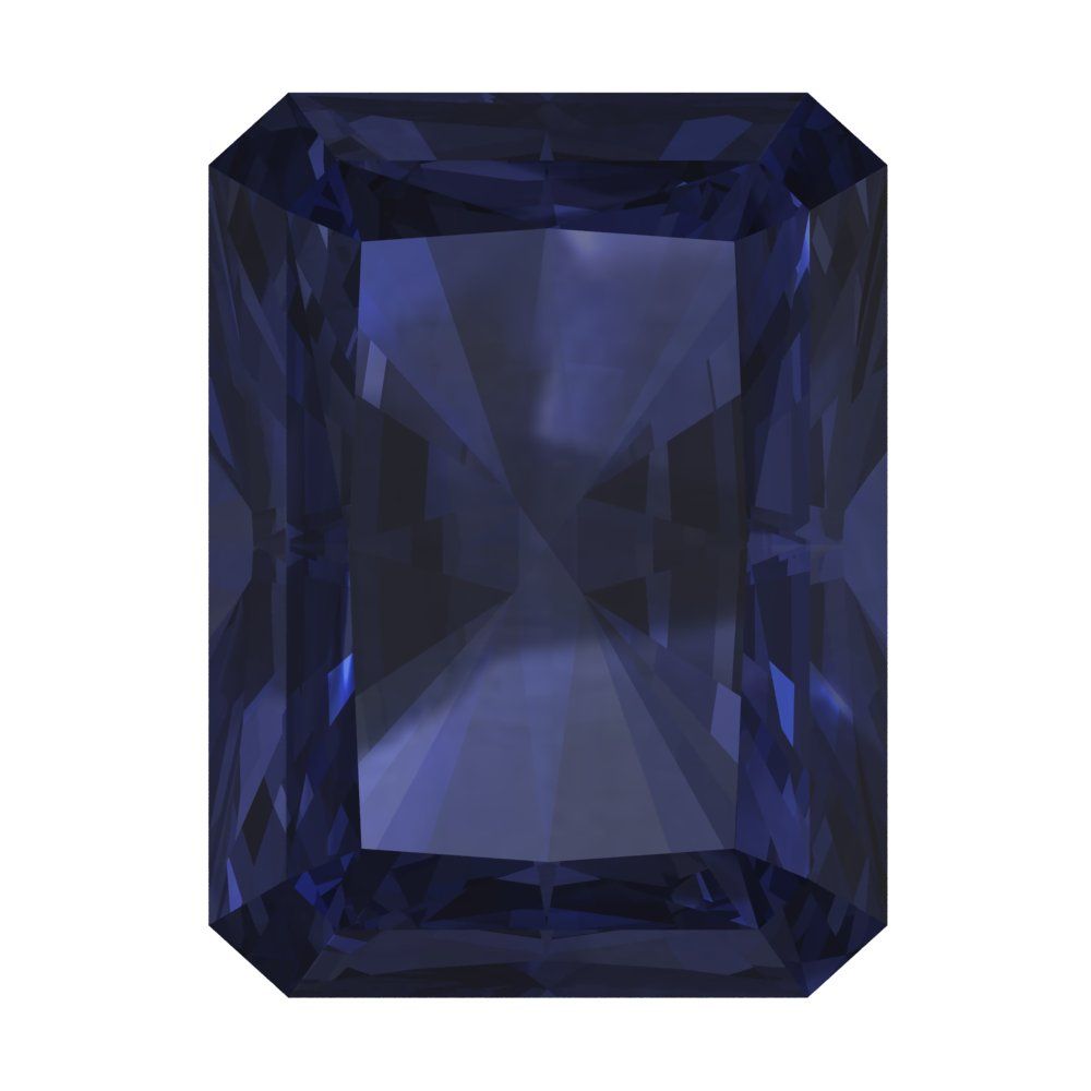 0.5 to 3 ct Emerald Cut VVS1 Simulated Blue sapphire September Birthstone