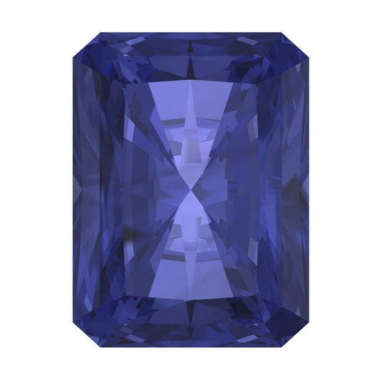 0.5 to 3 ct Emerald Cut VVS1 Simulated Blue Tanzanite September Birthstone