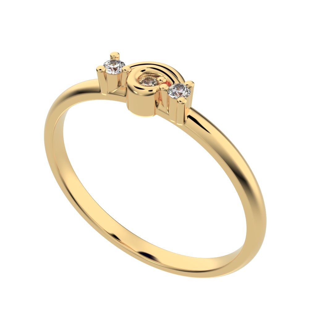 0.045 ct Round Cut Moissanite dainty Minimalist cluster floral Abstract light eye 14K / 18K Solid Yellow Gold everyday wedding band