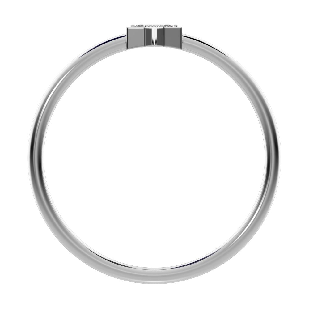 0.03 ct Round Cut Simulated Clear Diamond dainty Minimalist dainty floral star cluster halo 14K / 18K Solid White Gold everyday ring