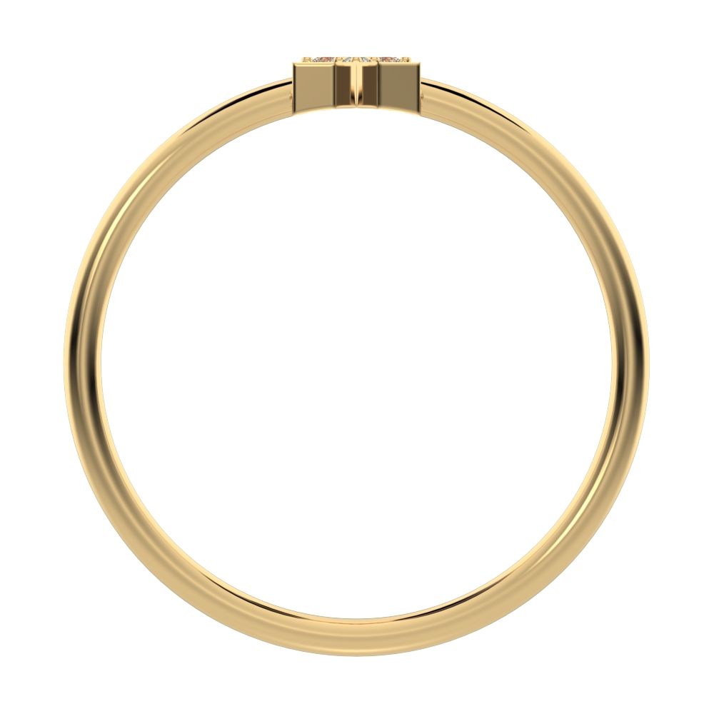 0.03 ct Round Cut Simulated Clear Diamond dainty Minimalist dainty floral star cluster halo 14K / 18K Solid Yellow Gold everyday ring