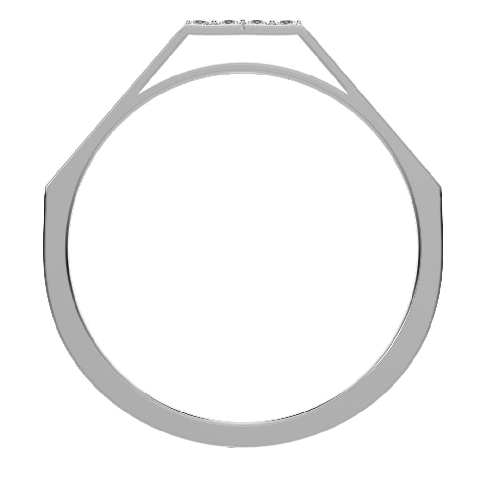 0.04Ct Round Cut Simulated Clear Diamond Minimalist Stackable half eternity bar simple 14K / 18K Solid White Gold everyday wedding band