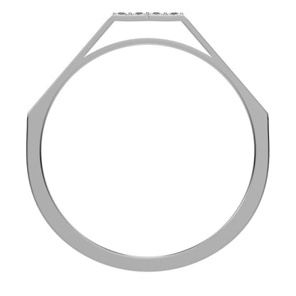 0.04 ct Round Cut Moissanite dainty Minimalist Stackable half eternity bar light simple 14K / 18K Solid White Gold everyday wedding band