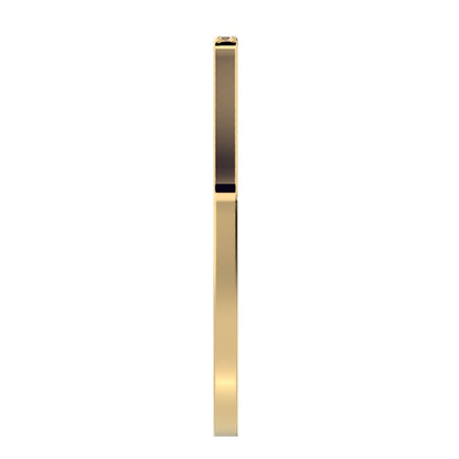 0.04Ct Round Cut Simulated Clear Diamond Minimalist Stackable half eternity bar simple 14K / 18K Solid Yellow Gold everyday wedding band