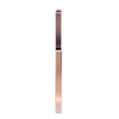 0.04 ct Round Cut Moissanite dainty Minimalist Stackable half eternity bar light simple 14K / 18K Solid Rose Gold everyday wedding band