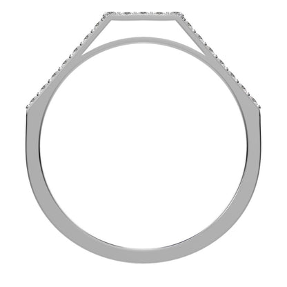 0.19 ct Round Cut Moissanite dainty Minimalist Stackable half eternity light simple 14K / 18K Solid White Gold everyday wedding band