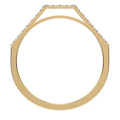 0.19 ct Round Cut Moissanite dainty Minimalist Stackable half eternity light simple 14K / 18K Solid Yellow Gold everyday wedding band