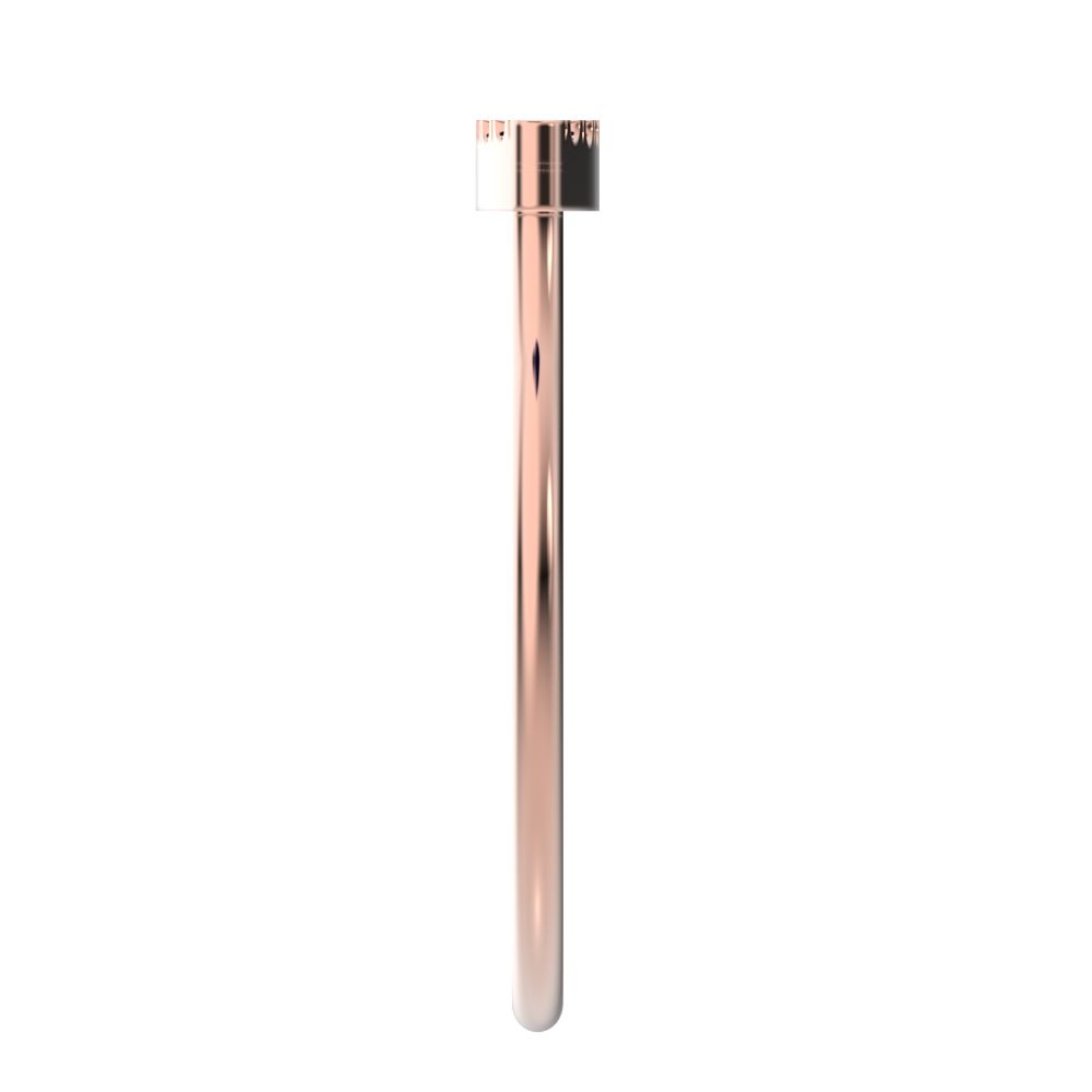 0.16Ct Round Cut Moissanite dainty Minimalist Stackable half eternity bar Timeless Radiance 14K / 18K Solid Rose Gold everyday wedding band