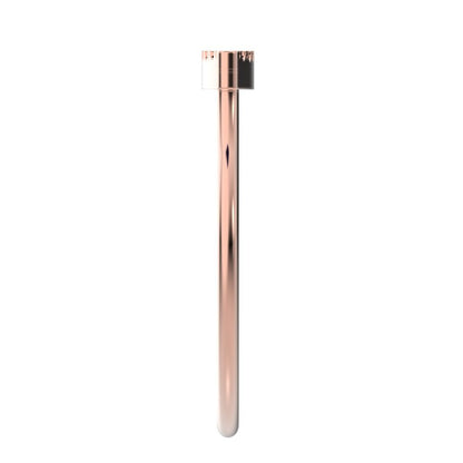 0.16Ct Round Cut Moissanite dainty Minimalist Stackable half eternity bar Timeless Radiance 14K / 18K Solid Rose Gold everyday wedding band