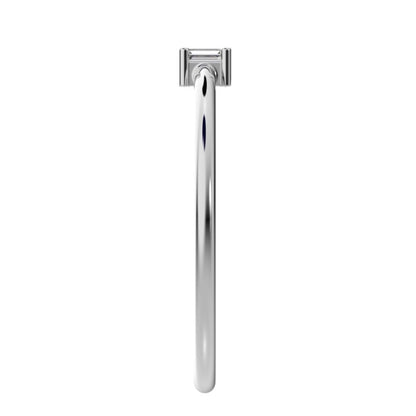 1.2 ct Baguette Cut Simulated Clear Diamond dainty Minimalist cluster halo light simple 14K / 18K Solid White Gold everyday ring