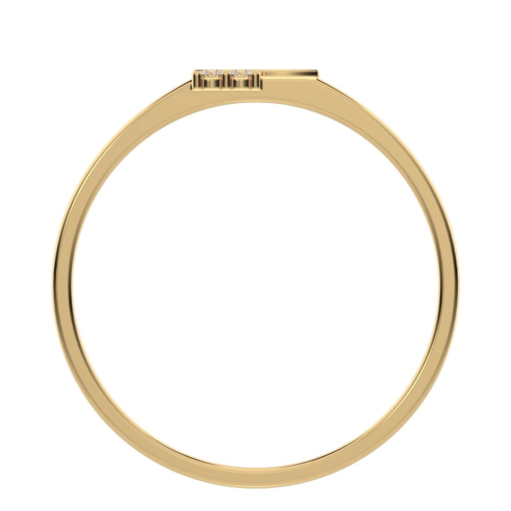 0.04Ct Round Cut Simulated Clear Diamond Minimalist overlap cluster asymmetrical light 14K / 18K Solid Yellow Gold everyday wedding band