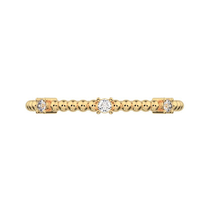 0.045 ct Round Cut Moissanite dainty Minimalist braided twist Stackable light 14K / 18K Solid Yellow Gold everyday wedding band