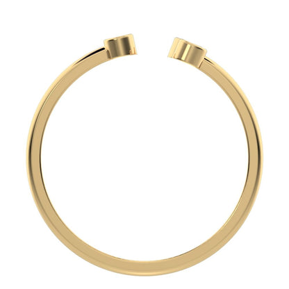 0.045 ct Round Cut Moissanite dainty Minimalist 3 stone floral bezel Stackable adjustable 14K / 18K Solid Yellow Gold everyday wedding band