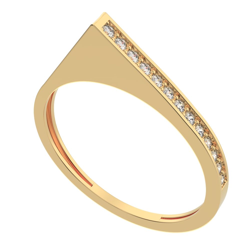 0.19 ct Round Cut Moissanite dainty Minimalist channel half eternity Stackable light 14K / 18K Solid Yellow Gold everyday wedding band