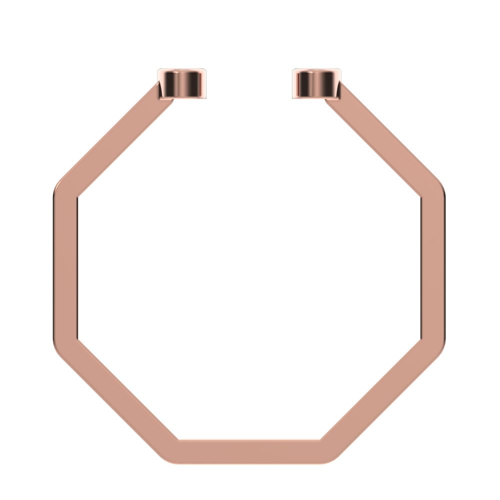 0.03Ct Round Cut Simulated Clear Diamond Minimalist adjustable bezel 2 stone Stackable 14K / 18K Solid Rose Gold everyday wedding band