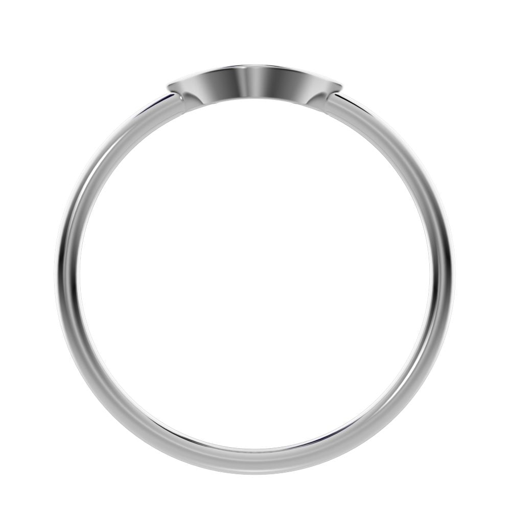 0.115 ct Round Cut Moissanite dainty Minimalist cluster eye halo light simple 14K / 18K Solid White Gold everyday ring