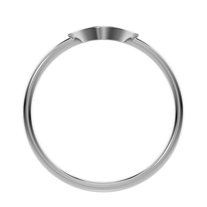0.115 ct Round Cut Moissanite dainty Minimalist cluster eye halo light simple 14K / 18K Solid White Gold everyday ring