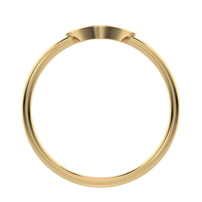 0.115 ct Round Cut Moissanite dainty Minimalist cluster eye halo light simple 14K / 18K Solid Yellow Gold everyday ring