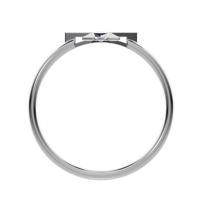 0.03 ct Round Cut Simulated Clear Diamond dainty Minimalist star halo sun light cocktail 14K / 18K Solid White Gold everyday ring